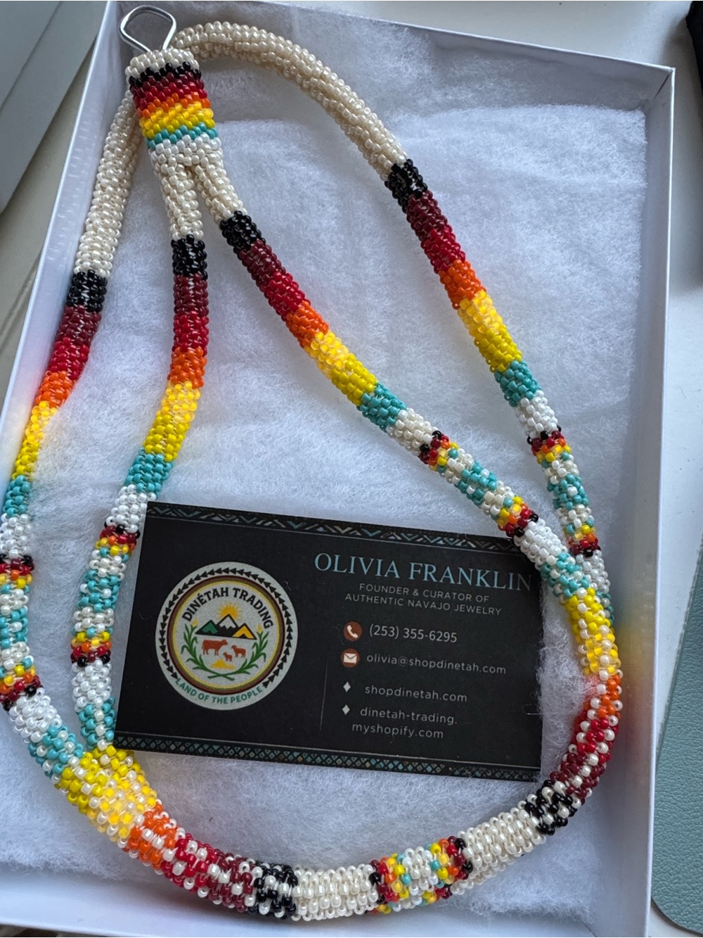Olivia Franklin Multicolor Beaded Key & Card Holder